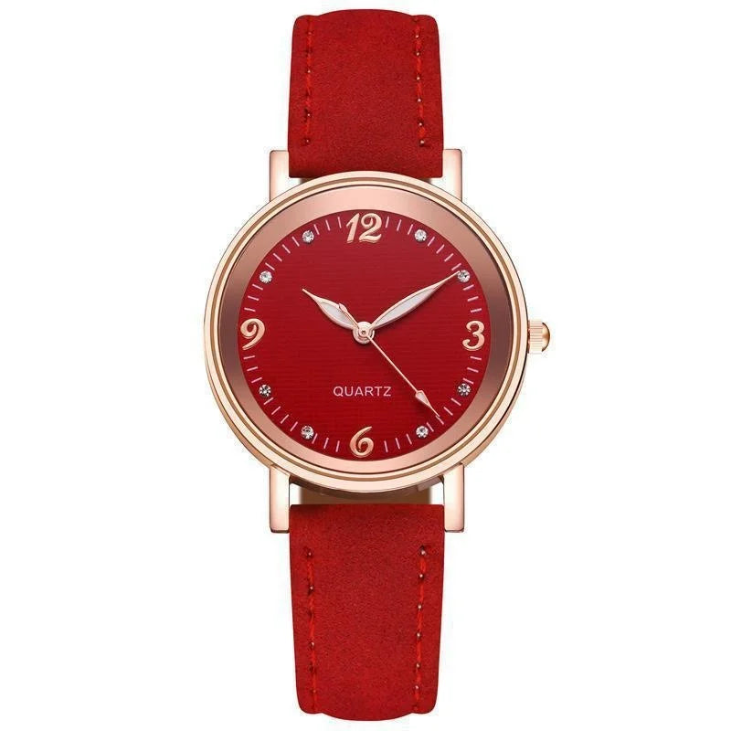 Watch with a leather strap