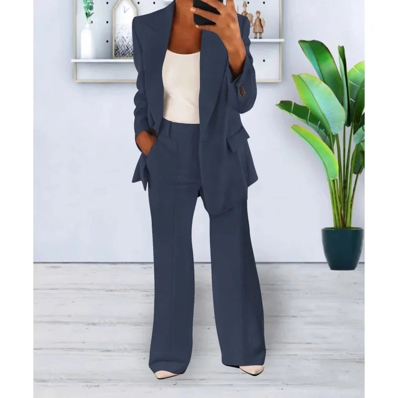 Kayla | Elegant Formal Suit Set with Custom Long Blazer for Women