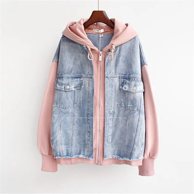 Claretta | Trendy Denim Hoodie Jacket for a Chic Look
