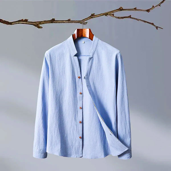Elegant Sakura Linen Shirt for a Refined Look