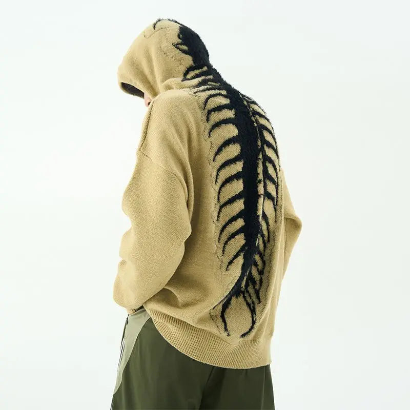 Anthracite moth print hoodie, trendy style and guaranteed comfort