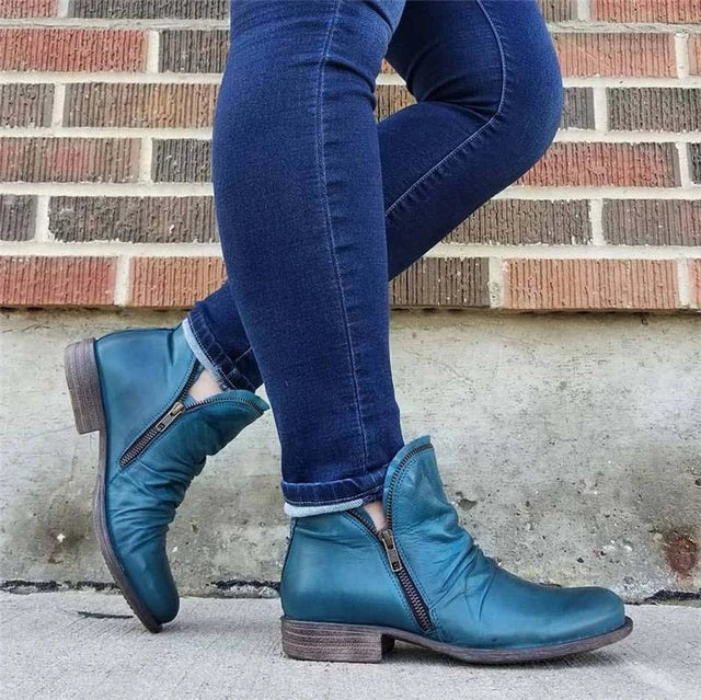Chic Women's Zip-Up Ankle Boots
