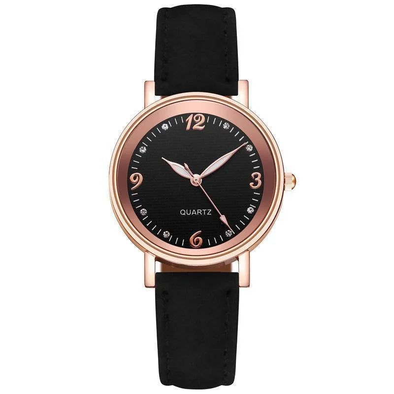 Watch with a leather strap