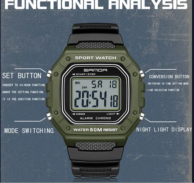 Military Digital Watch Durable and Reliable