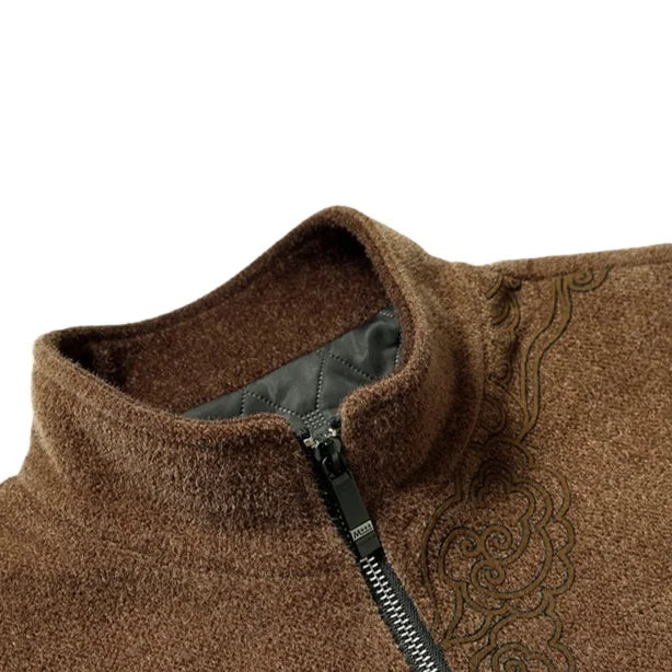 Elegant Color Block Velour Sweatshirt