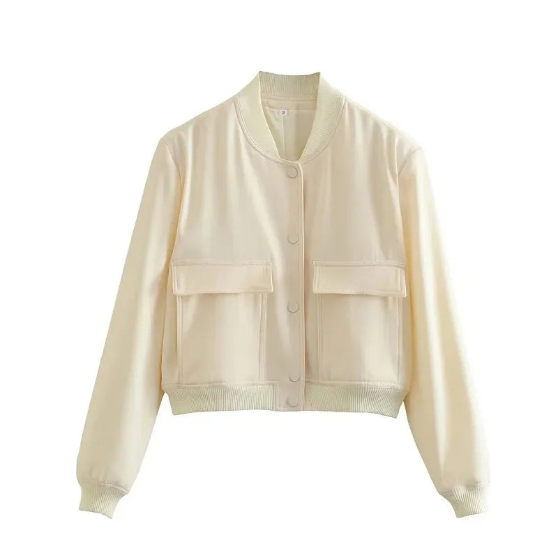 Minimalist women's jacket, trendy and stylish