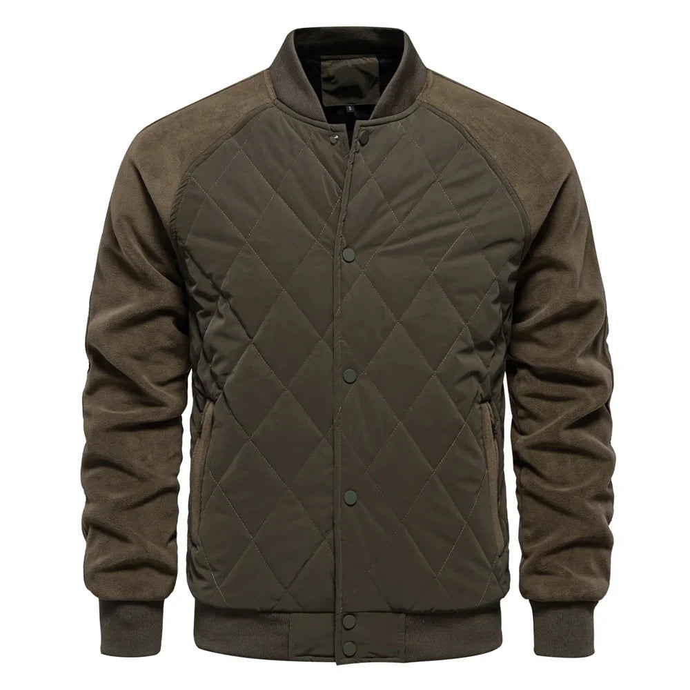 Nolan Leather Naval Jacket with Quilted Fabric