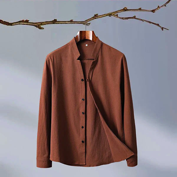 Elegant Sakura Linen Shirt for a Refined Look