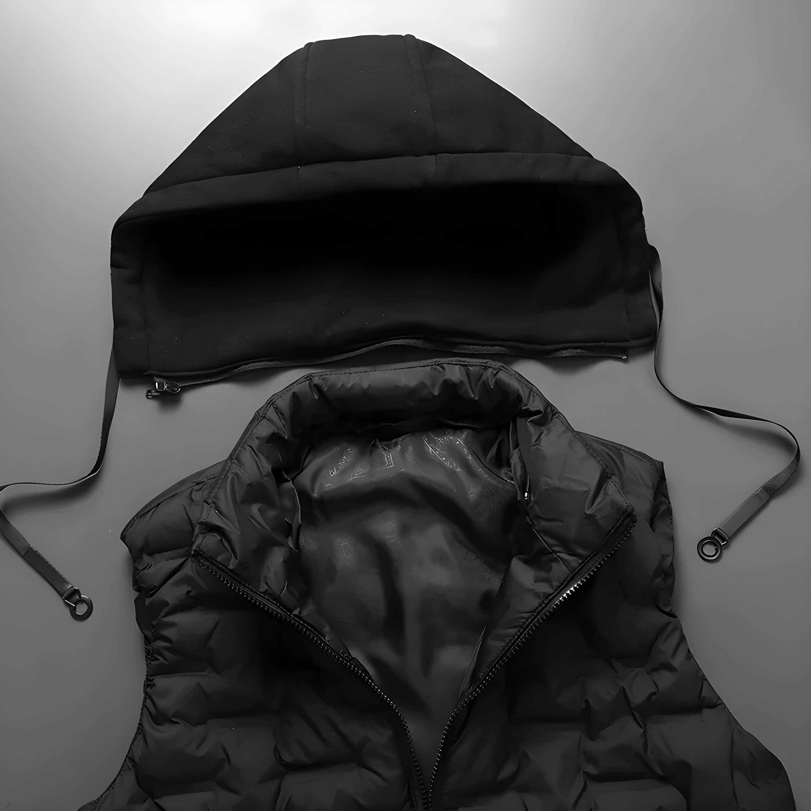 Thermo-Grid Hooded Vest for Optimal Warmth
