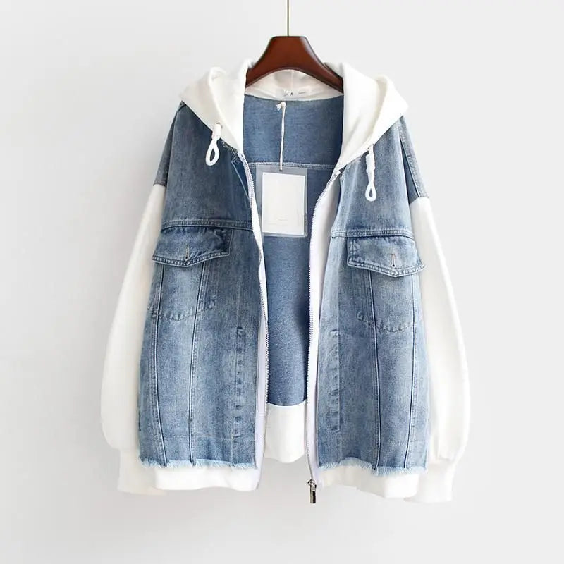 Claretta | Trendy Denim Hoodie Jacket for a Chic Look