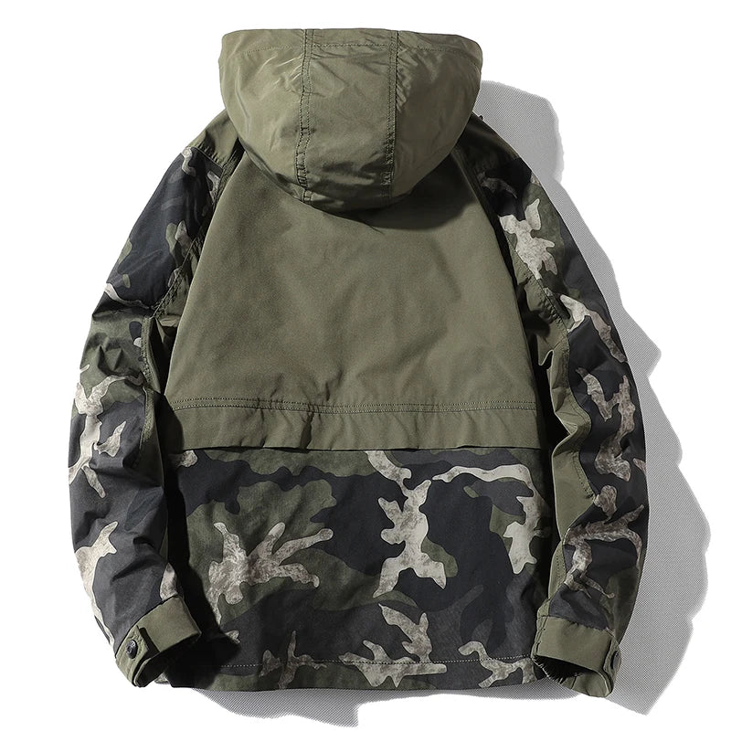 Camouflage Jacket with Double Slits for a Unique Style