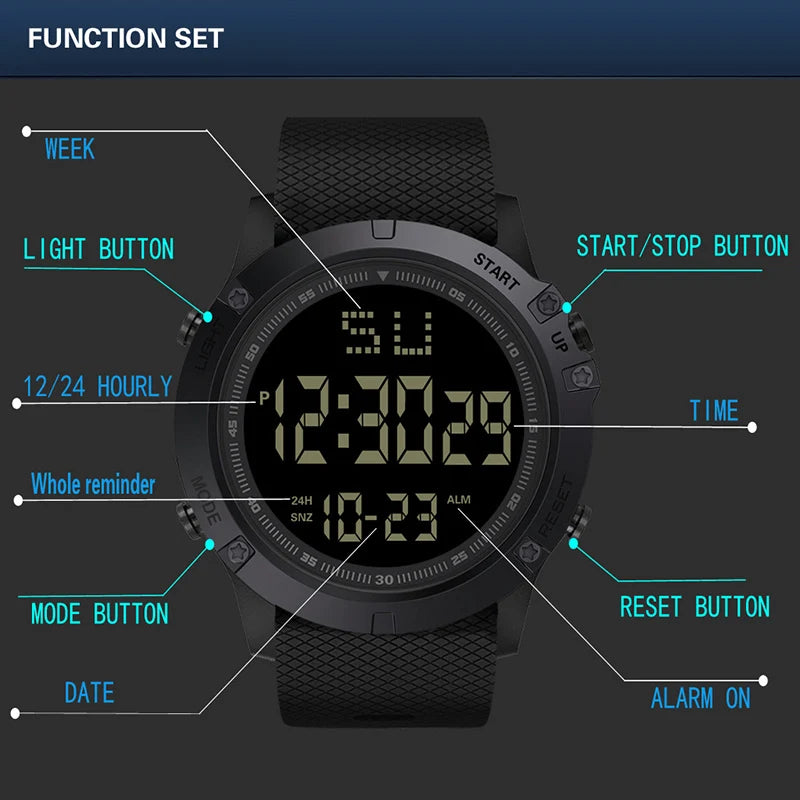 Robust Digital LED Military Sports Watch