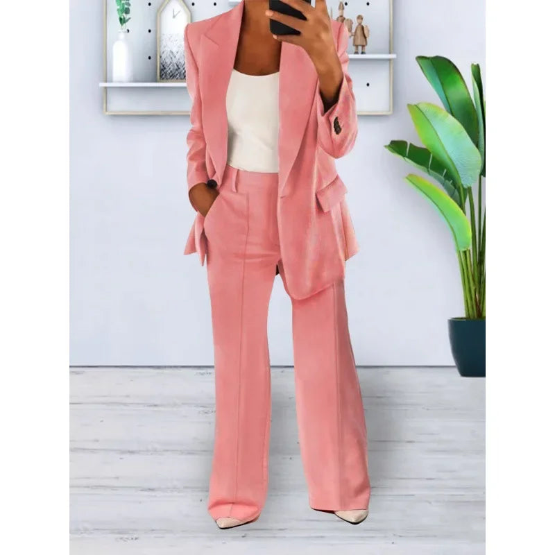 Kayla | Elegant Formal Suit Set with Custom Long Blazer for Women
