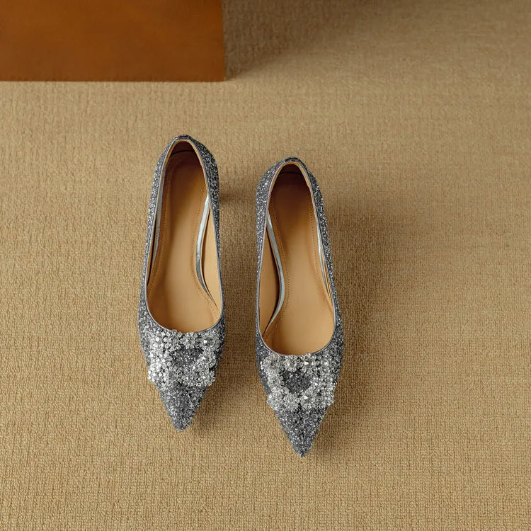 Gloria - Elegant Heels with Sparkles for a Dazzling Style