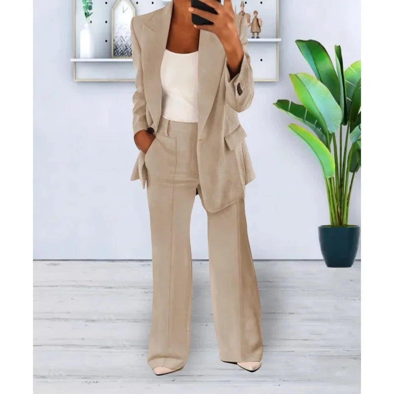 Kayla | Elegant Formal Suit Set with Custom Long Blazer for Women