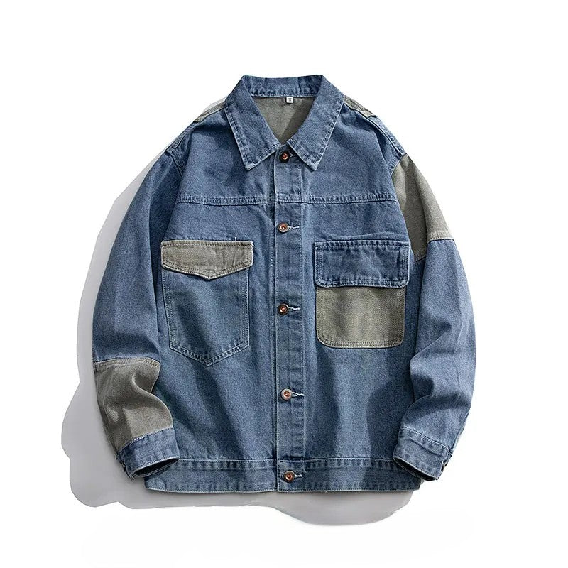 Stylish and Trendy Patchwork Denim Jacket