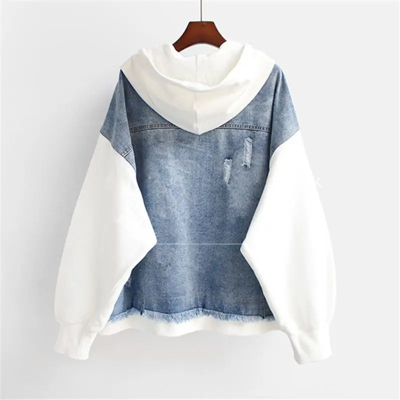 Claretta | Trendy Denim Hoodie Jacket for a Chic Look