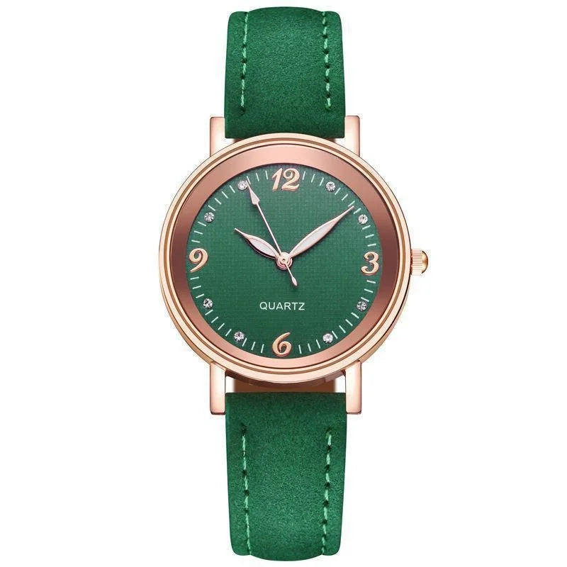 Watch with a leather strap