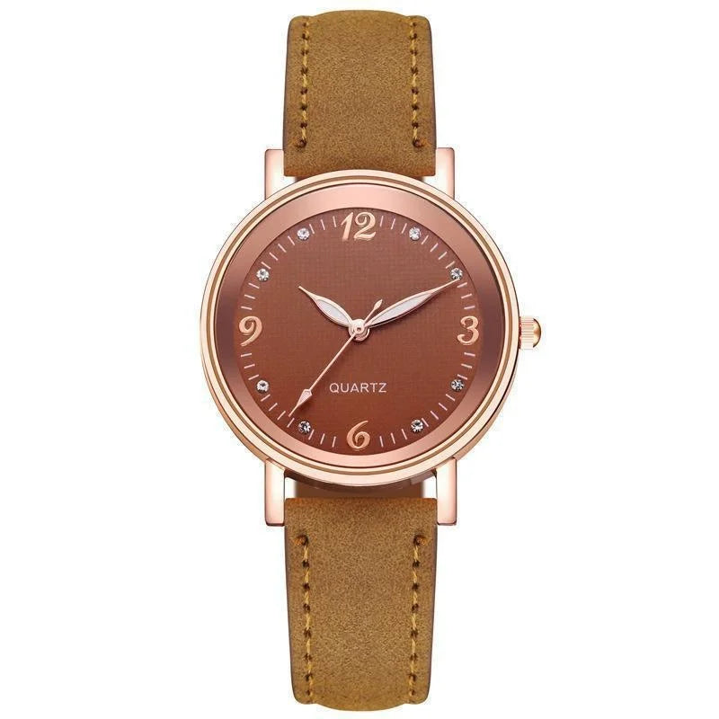 Watch with a leather strap