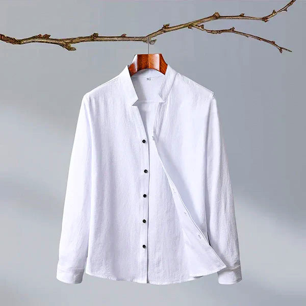Elegant Sakura Linen Shirt for a Refined Look