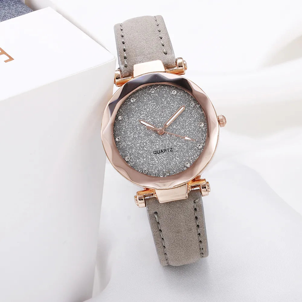 Elegant modern watch adorned with sparkling rhinestones