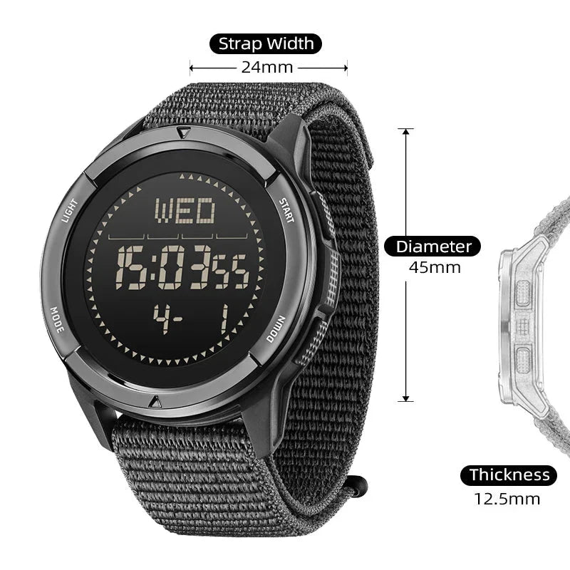 Rugged Military Digital Watch for Sports and Outdoor Activities