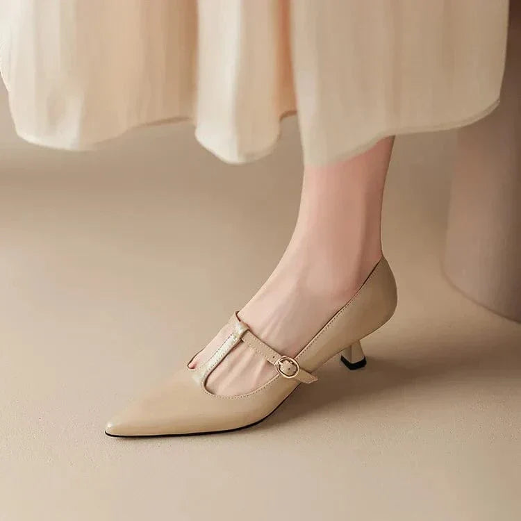 SOLENELLE OLYSA Patent Leather High Heeled Shoes for Women