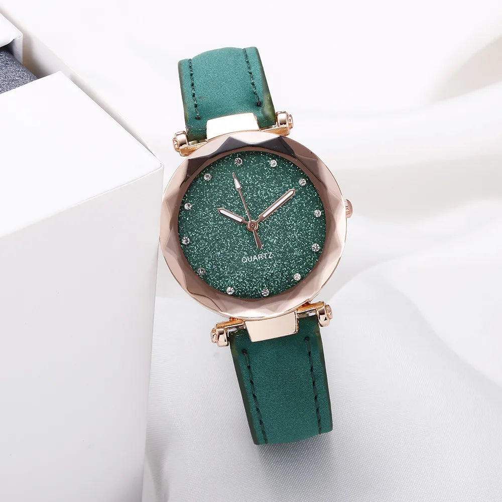 Elegant modern watch adorned with sparkling rhinestones