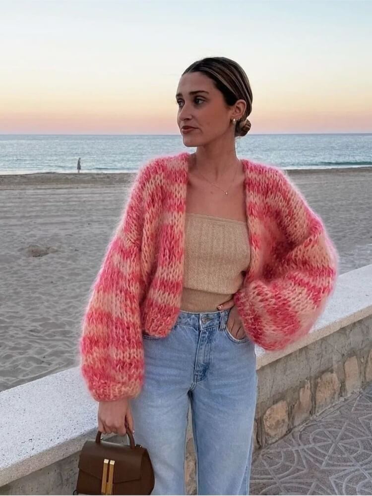 Faith | Women's Cozy Winter Knit Long Sleeve Cardigan for Casual Style