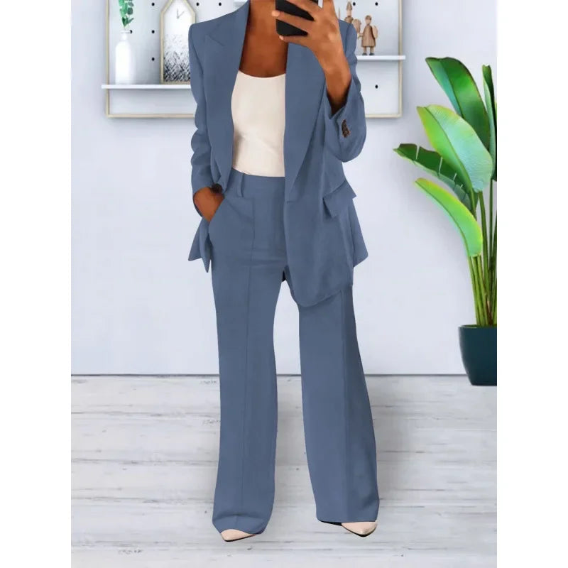 Kayla | Elegant Formal Suit Set with Custom Long Blazer for Women