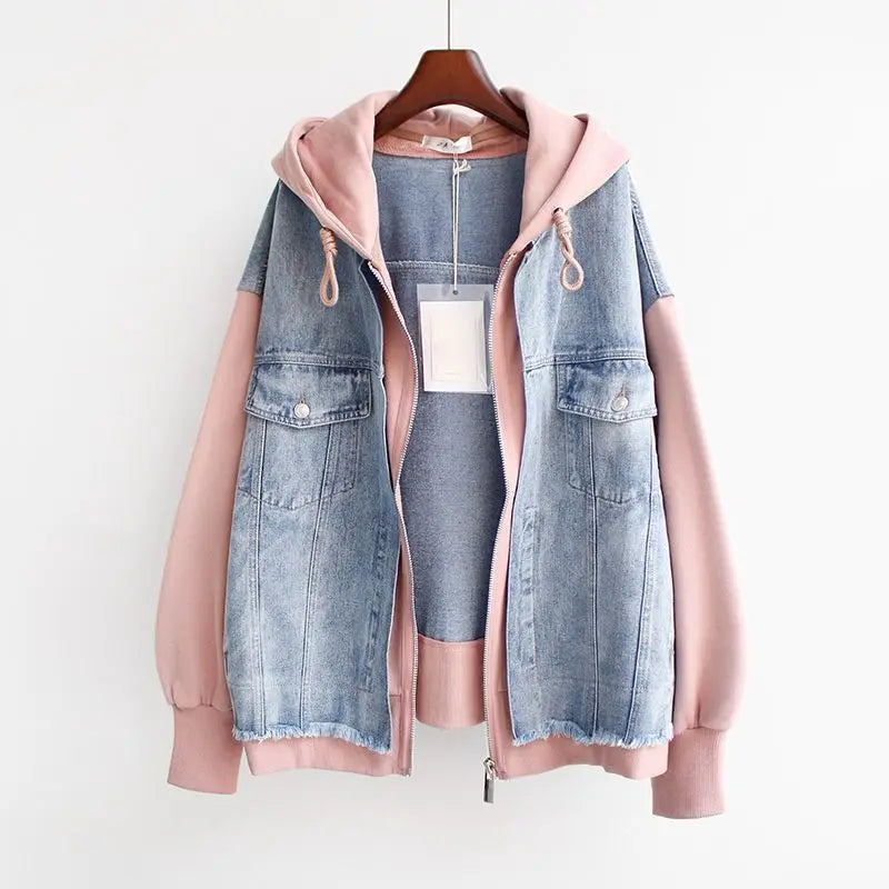 Claretta | Trendy Denim Hoodie Jacket for a Chic Look