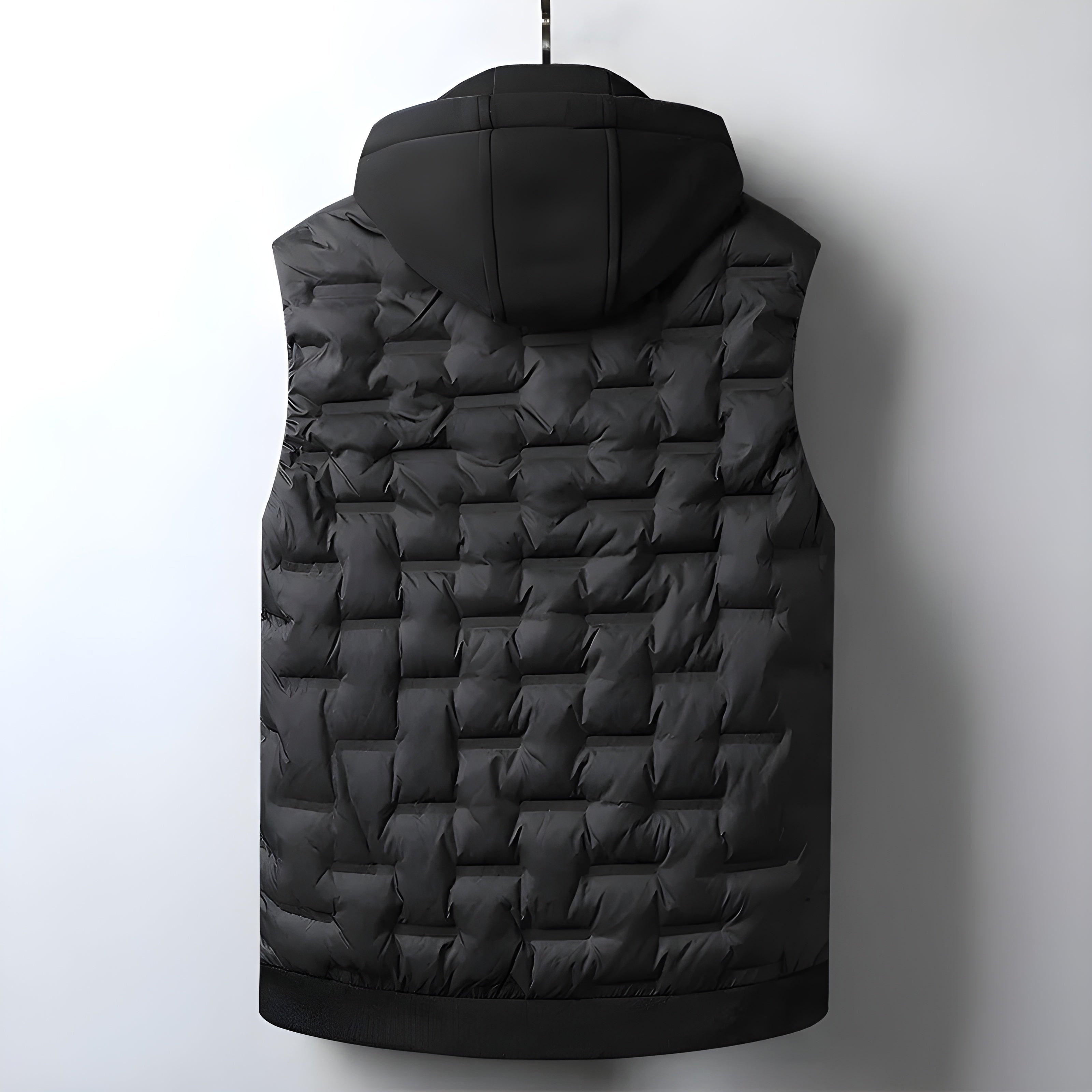 Thermo-Grid Hooded Vest for Optimal Warmth