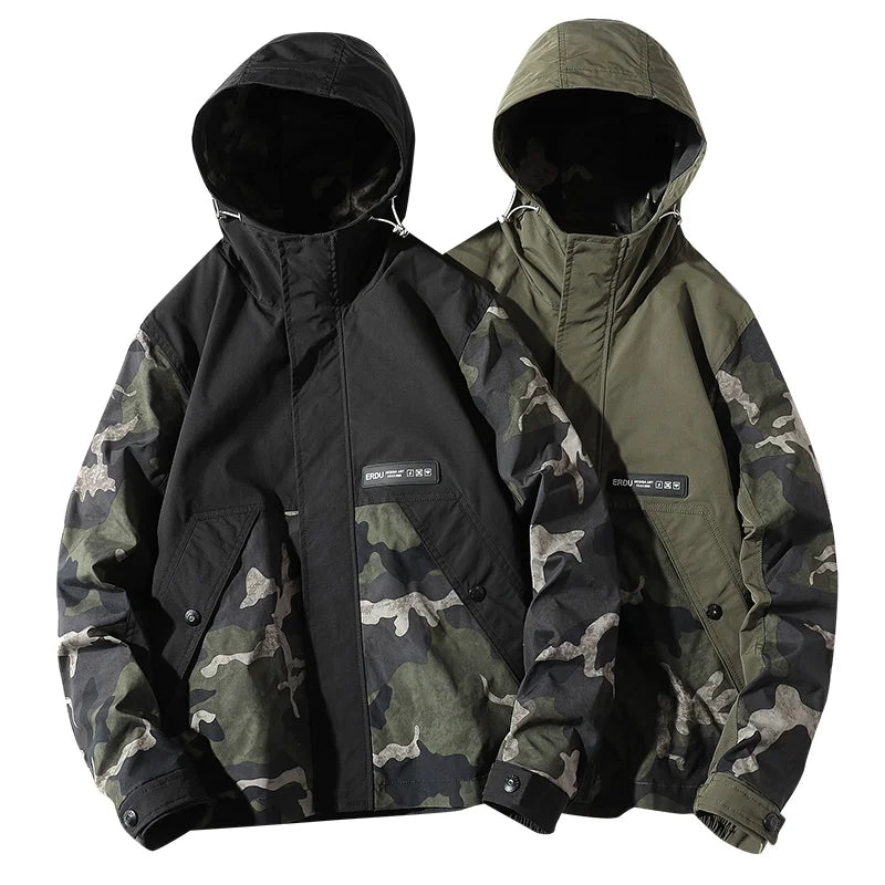 Camouflage Jacket with Double Slits for a Unique Style
