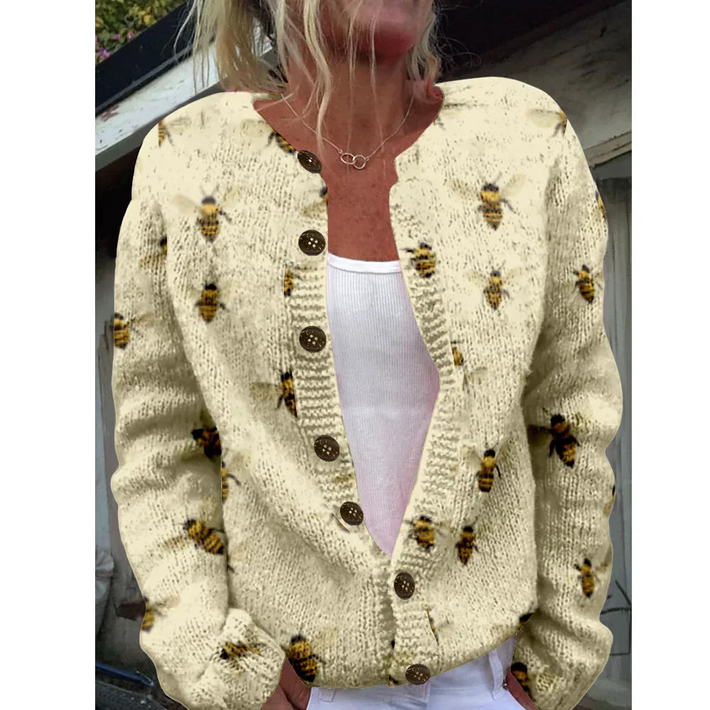 Carla | Elegant printed cardigan for a sophisticated style