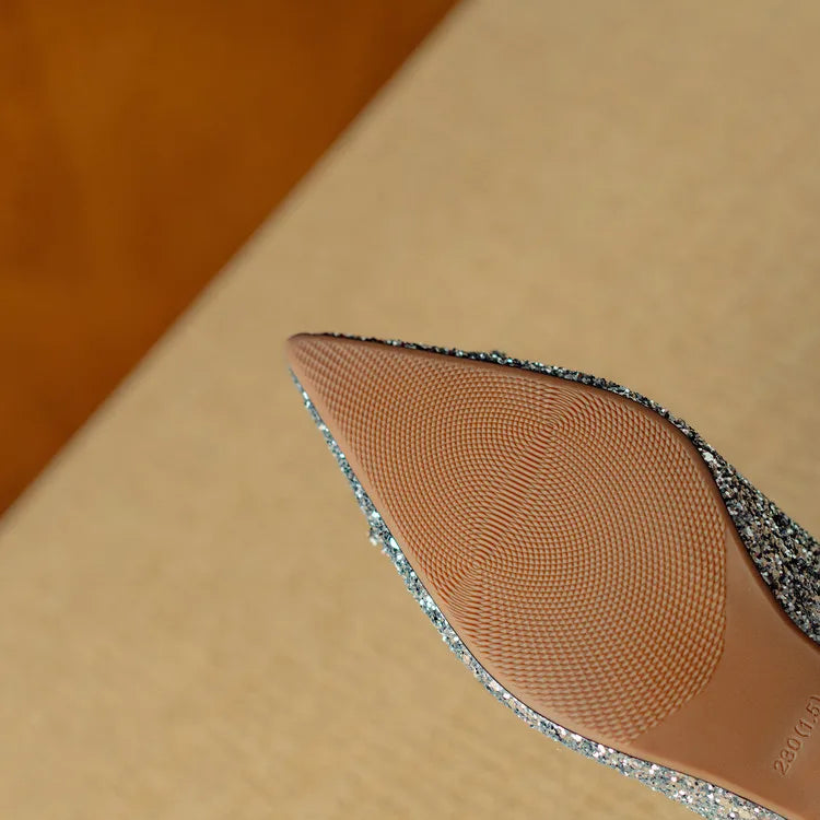 Gloria - Elegant Heels with Sparkles for a Dazzling Style
