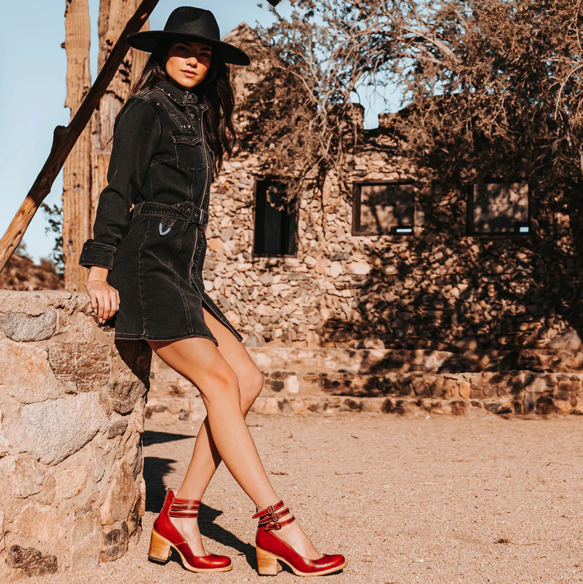 Zoey - Vintage Elegance Leather High Heeled Shoes