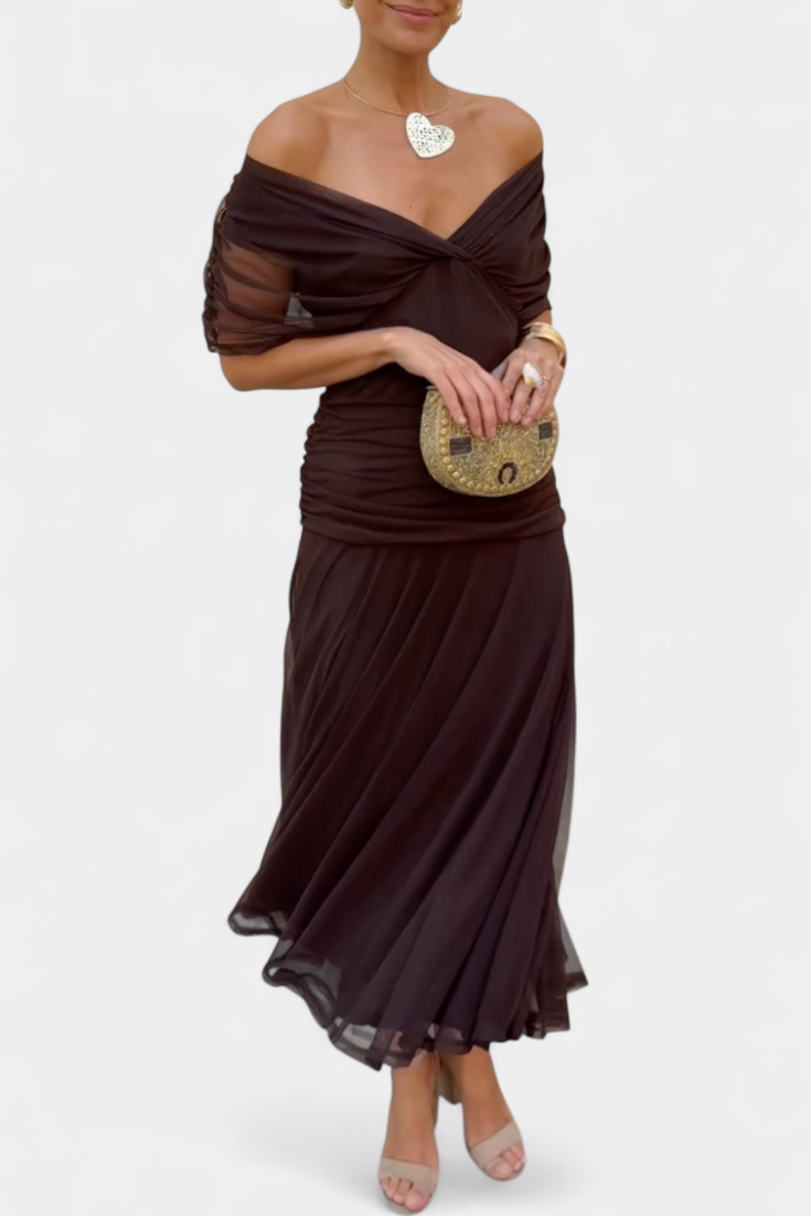 Timeless Elegant Long Dress with V-Neck