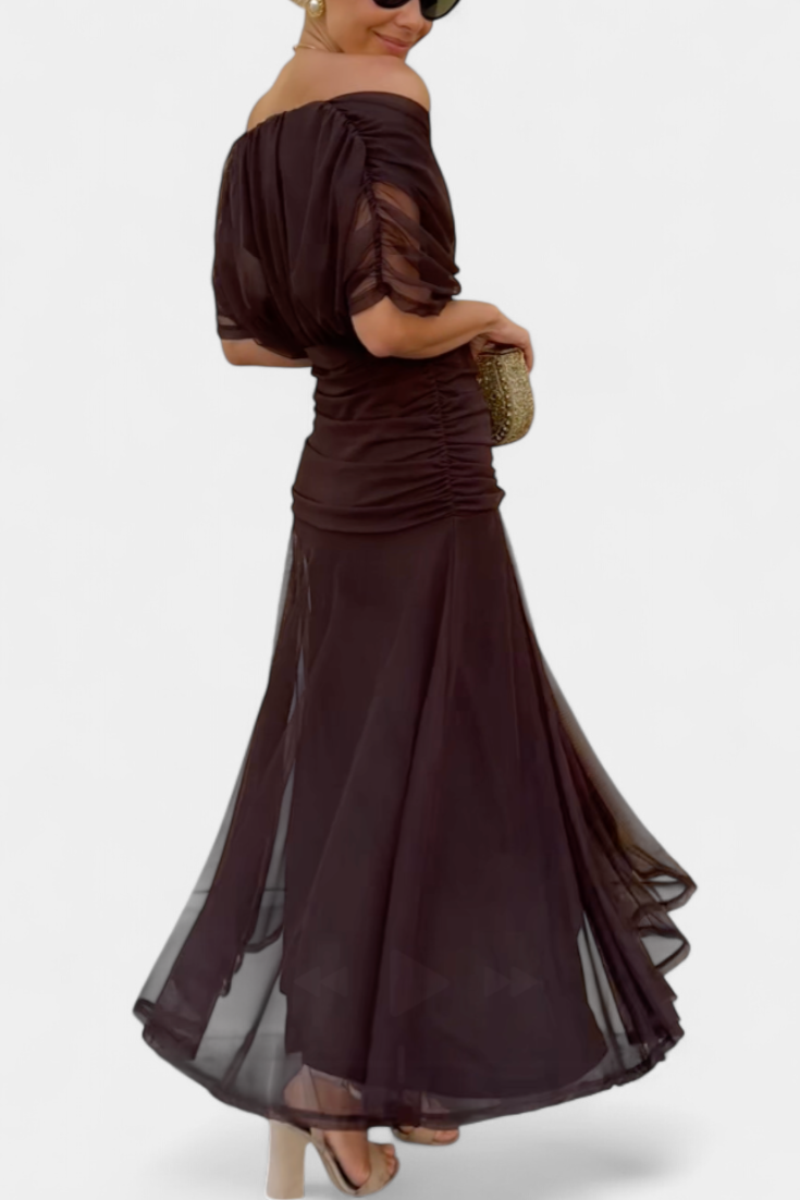 Timeless Elegant Long Dress with V-Neck