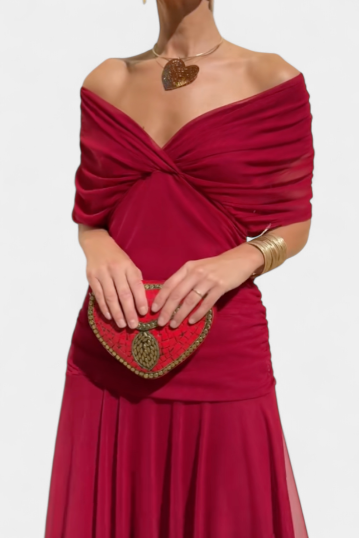 Timeless Elegant Long Dress with V-Neck