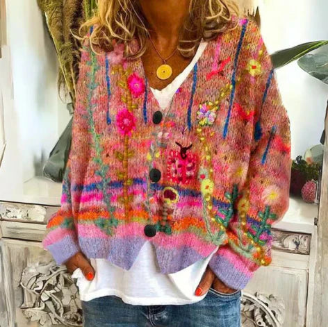 EVIE | Elegant floral cardigan in a stylish design