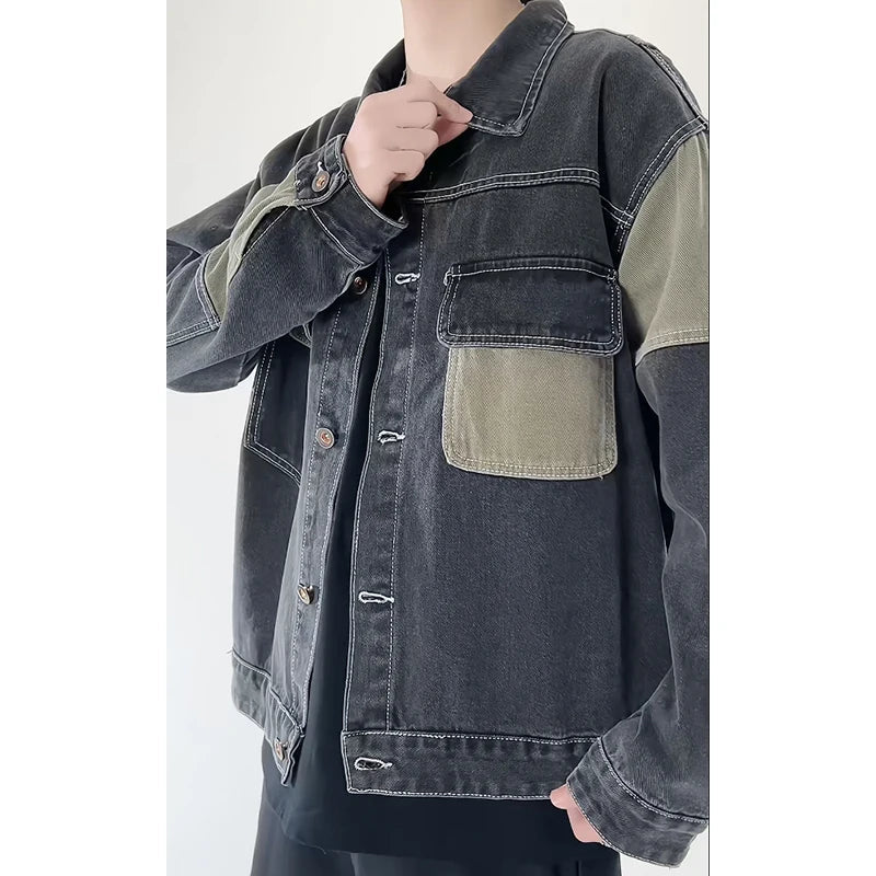 Stylish and Trendy Patchwork Denim Jacket