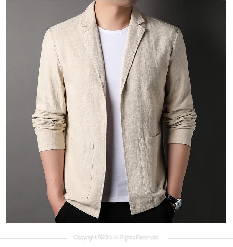 Elegant Hudson linen blazer for stylish appearances