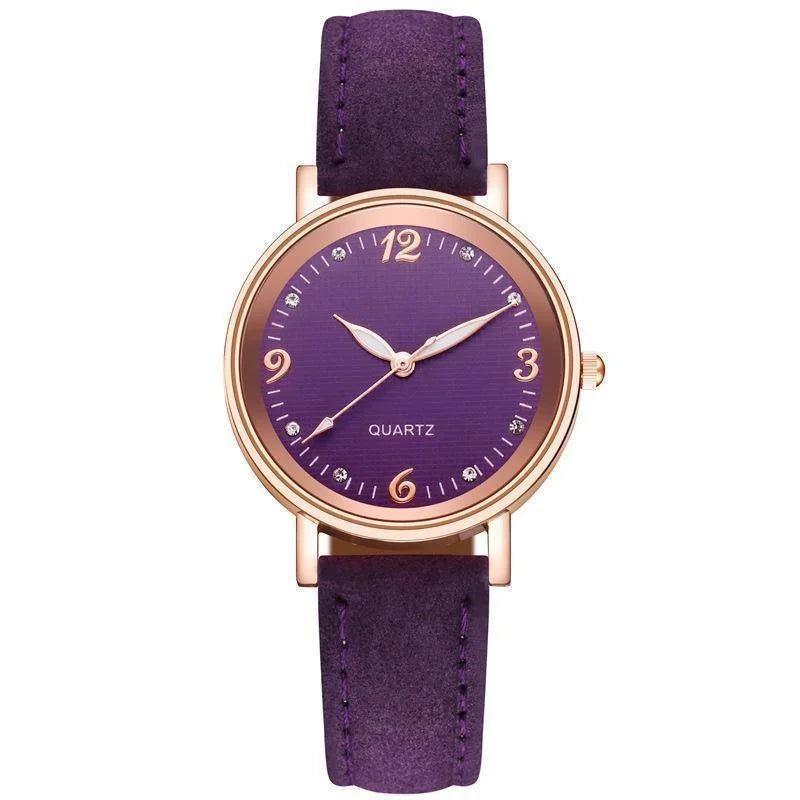 Watch with a leather strap