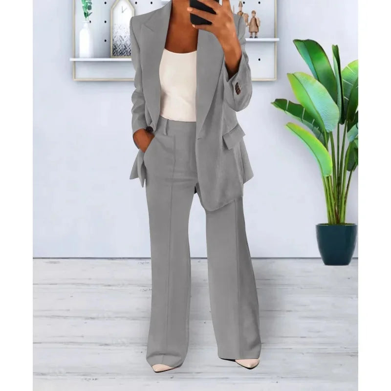 Kayla | Elegant Formal Suit Set with Custom Long Blazer for Women