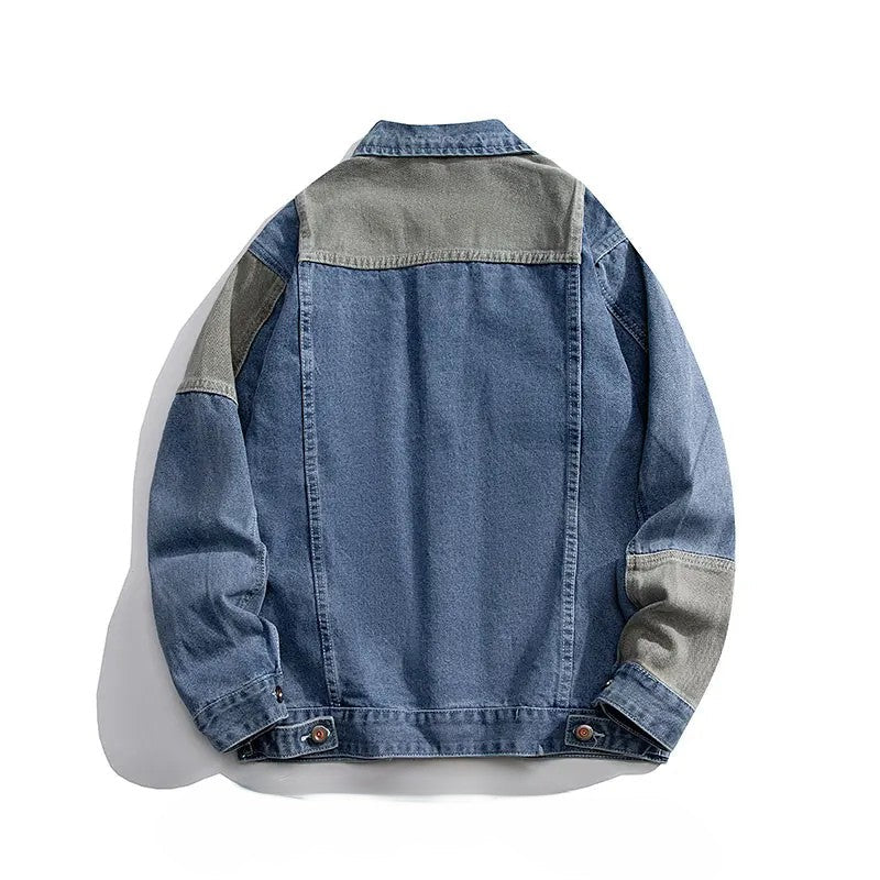Stylish and Trendy Patchwork Denim Jacket