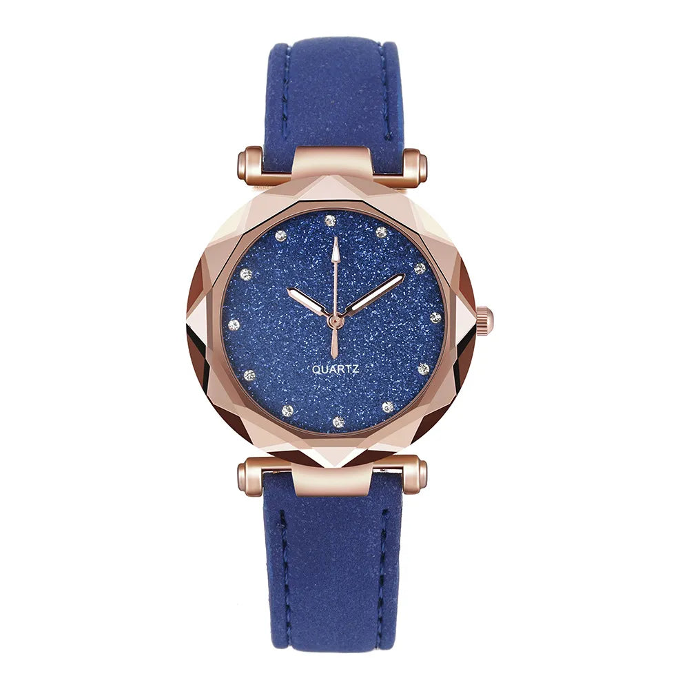 Elegant modern watch adorned with sparkling rhinestones