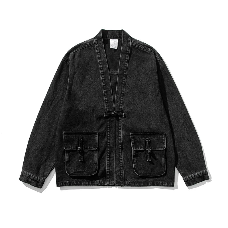 Vintage Wash Denim Kimono for a Unique and Elegant Style