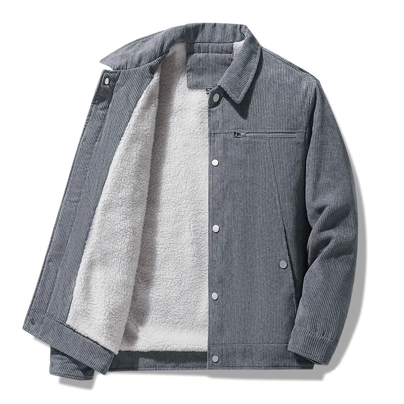 Striped Corduroy Jacket for a Trendy and Comfortable Style