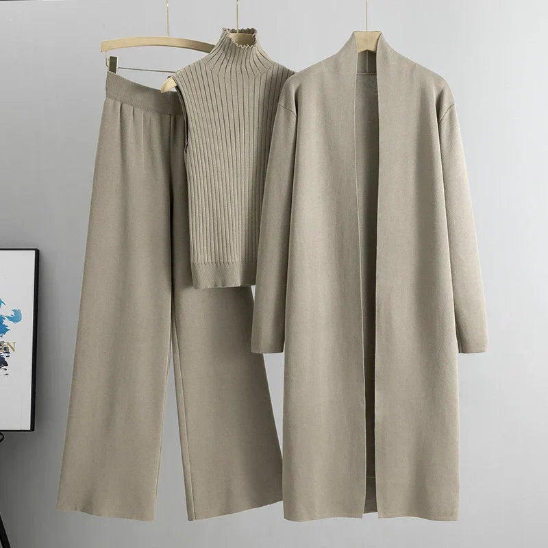 Jessica | Elegant Women's 3-Piece Cardigan and Pants Set for Stylish Looks