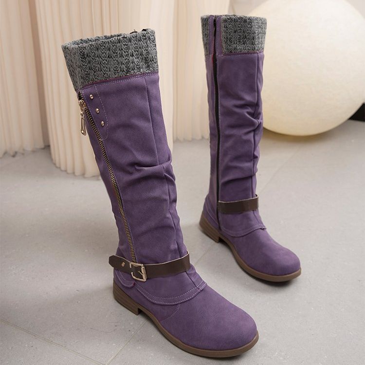 Women's Short Boots with Side Zipper – Elegant and Comfortable Design